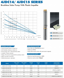 4JDC14-25-72-600 solar submersible pumps